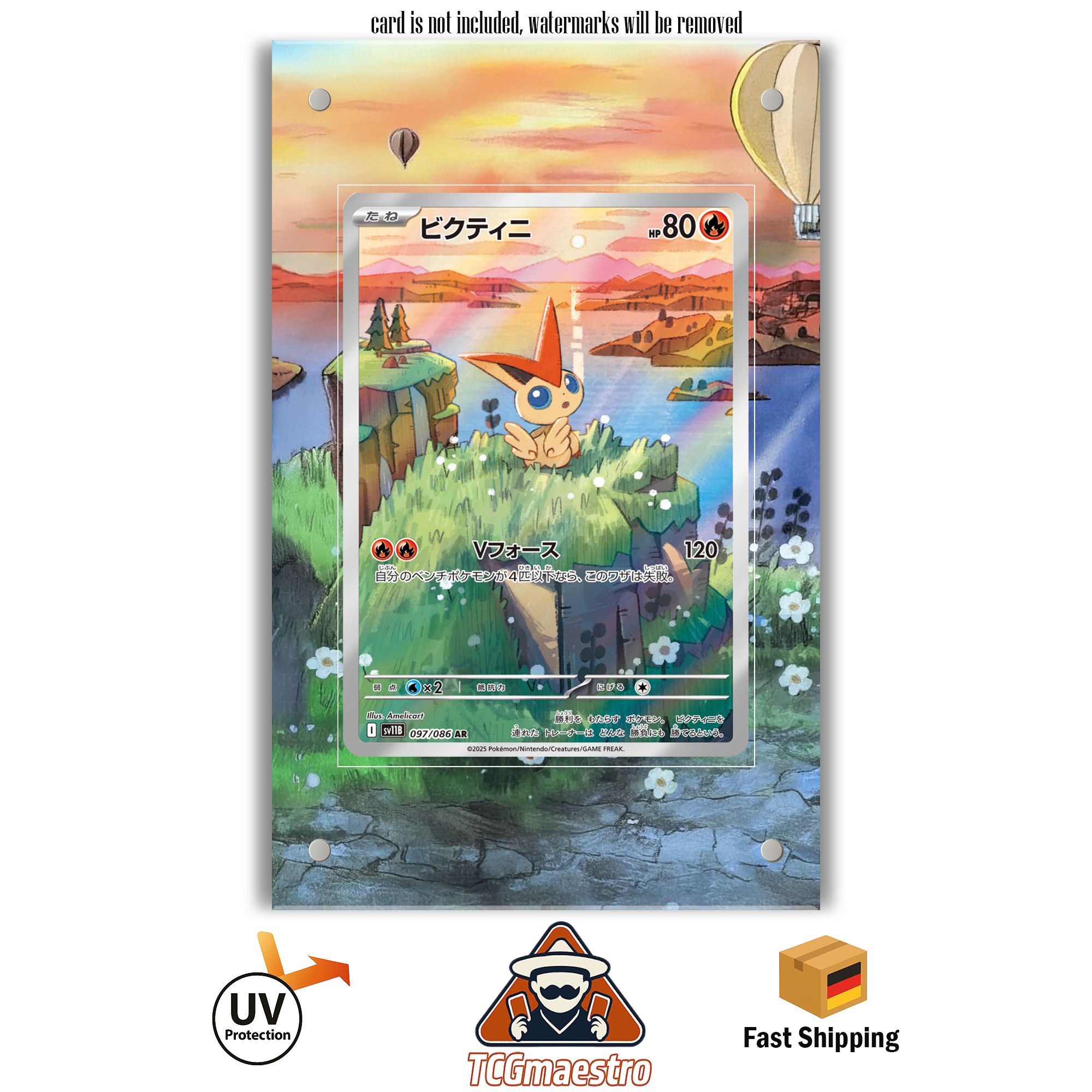pokemon card painting Pokémon Black Bolt, White Flare Victini Promo