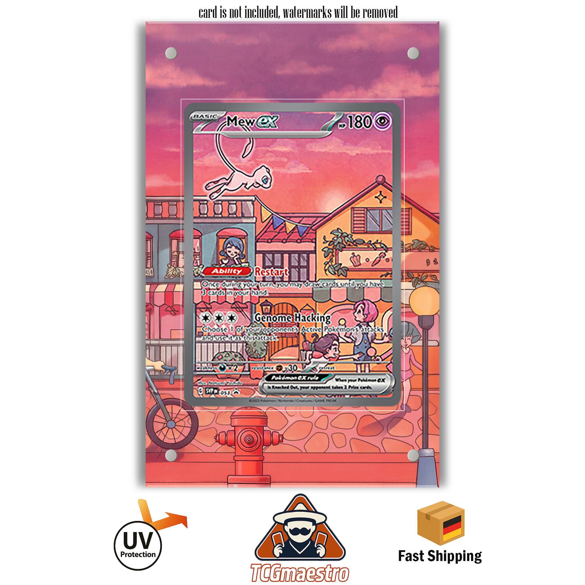 Pokémon 151 Mew Promo - Extended Artwork Acrylic Case Protector