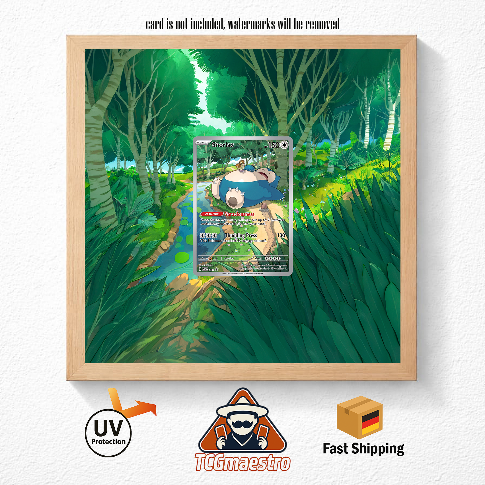 Bilderrahmen Pokémon 151 Relaxo SVP 051 Display Frame Extended Artwork