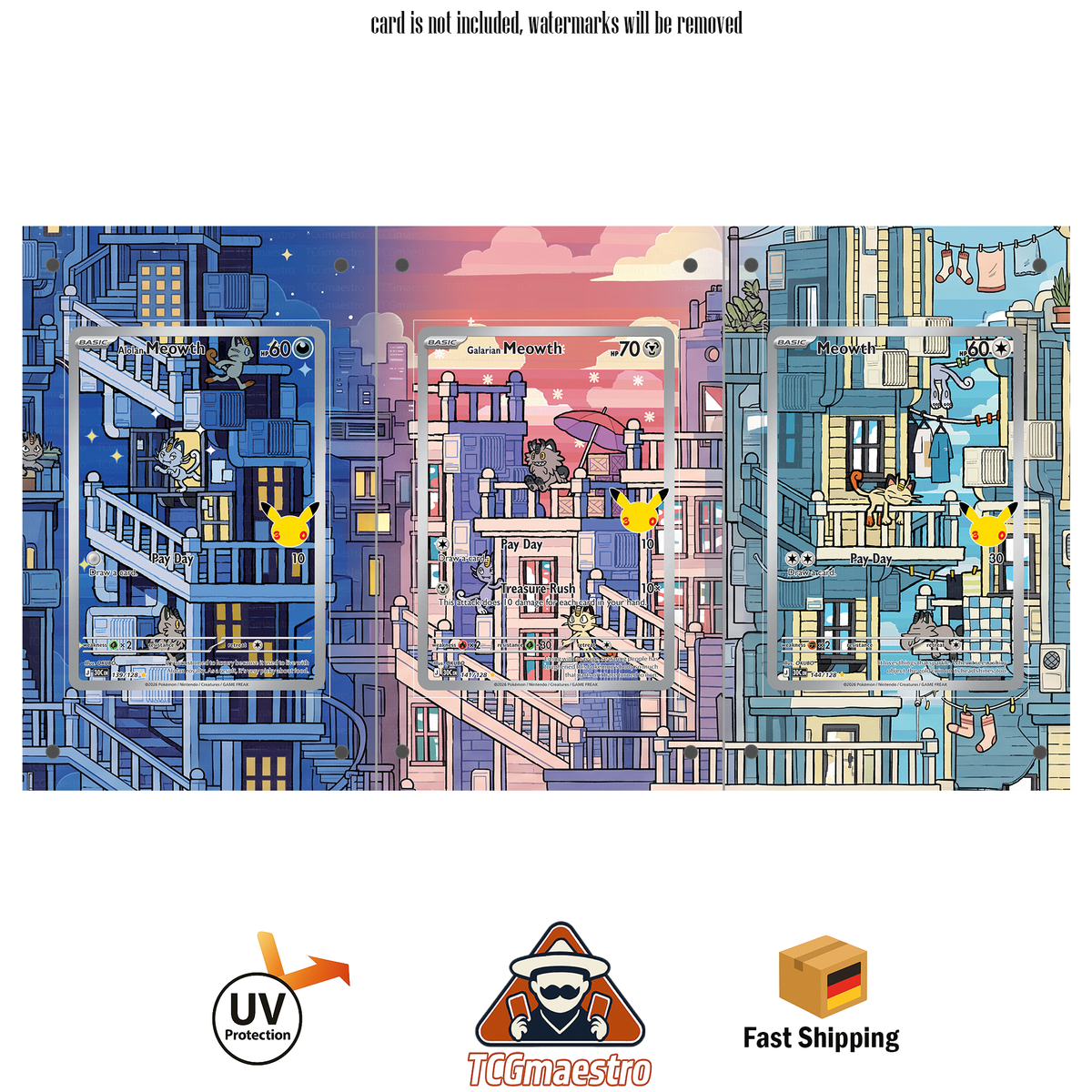 Mauzi Mewoth 30th Pokémon Extended Artwork Rahmen