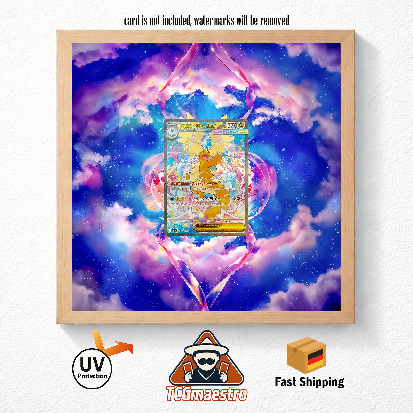 Bilderrahmen Pokémon Dragoran Dragonite ASC 290 Display Frame Extended Art