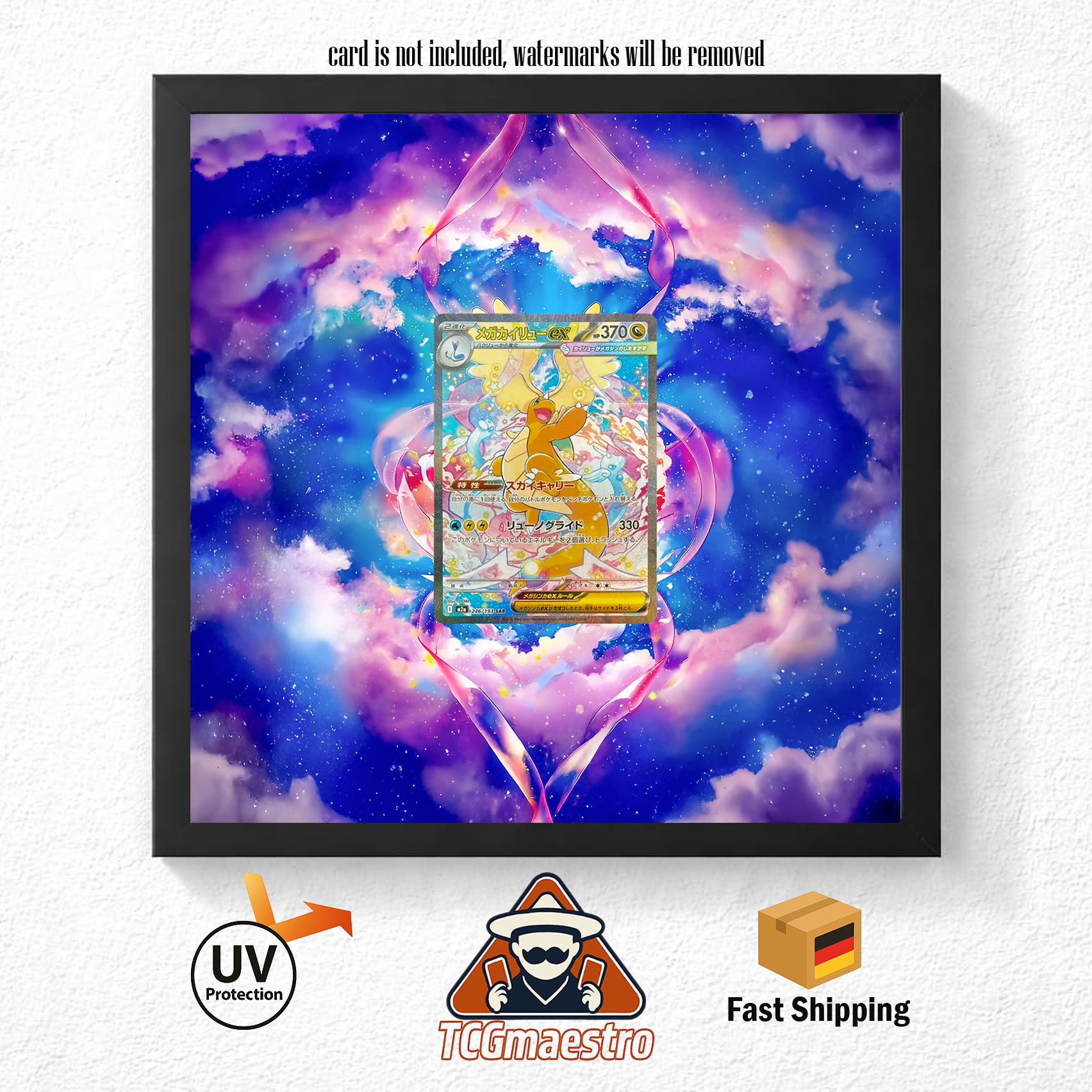 Bilderrahmen Pokémon Dragoran Dragonite ASC 290 Display Frame Extended Art