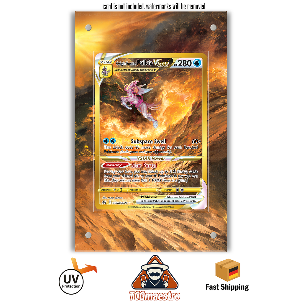 Dialga Palkia CRZ Pokemon Pokémon Extended Artwork Rahmen & Schutzhülle