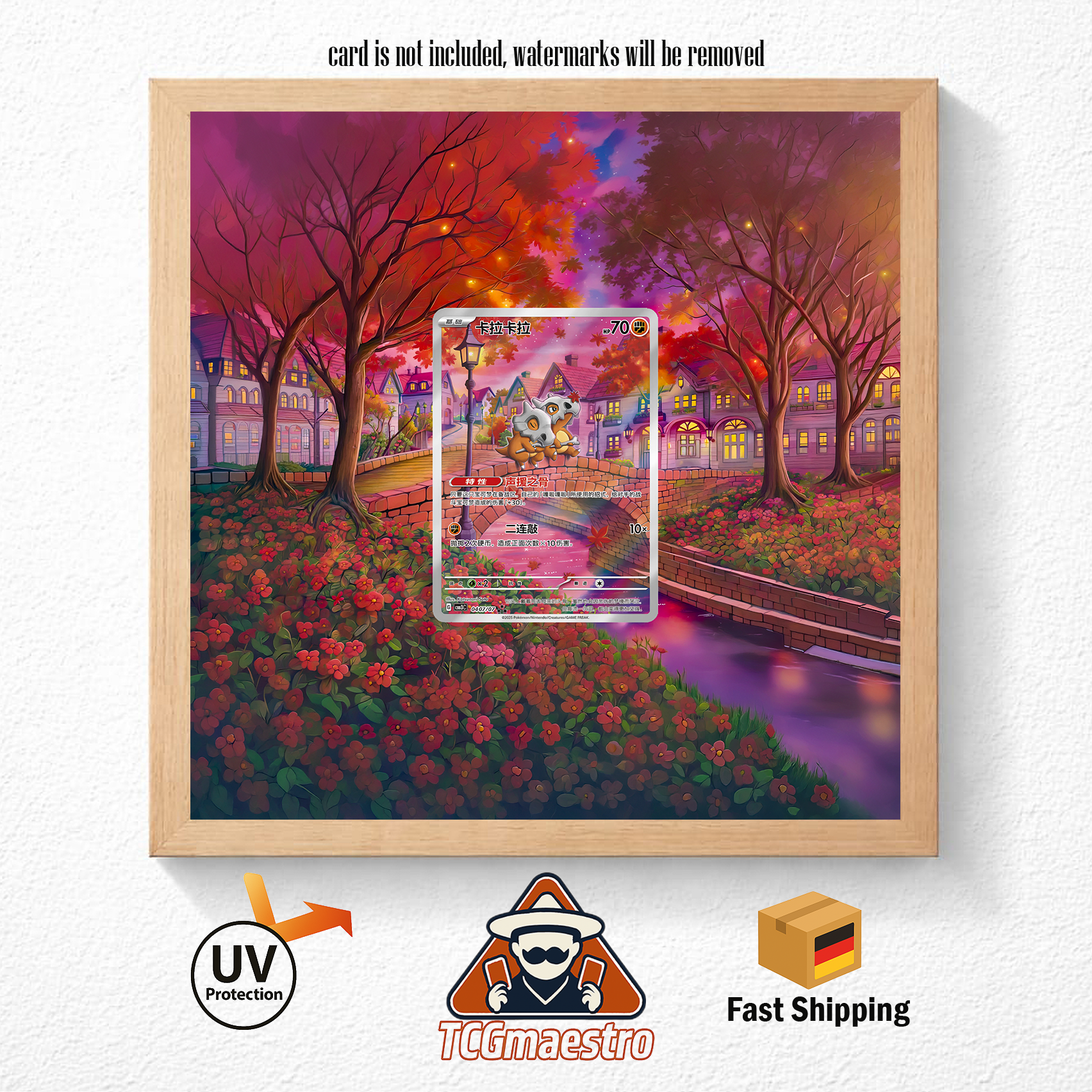 Bilderrahmen Pokémon Gem Pack Tragosso Cubone Display Art Frame