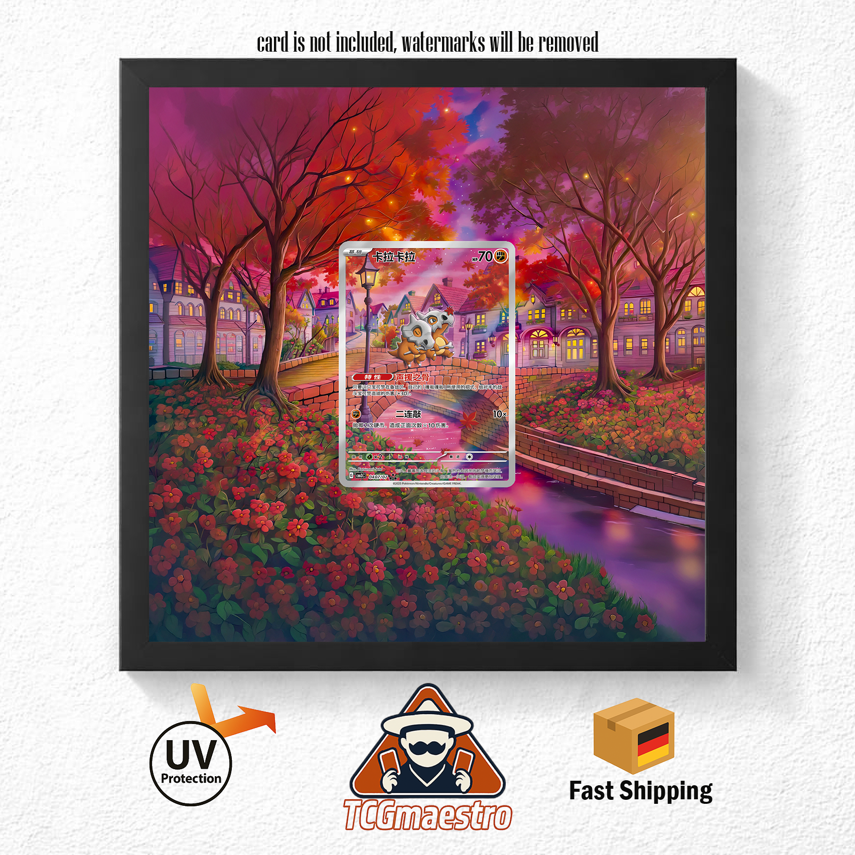 Bilderrahmen Pokémon Gem Pack Tragosso Cubone Display Art Frame