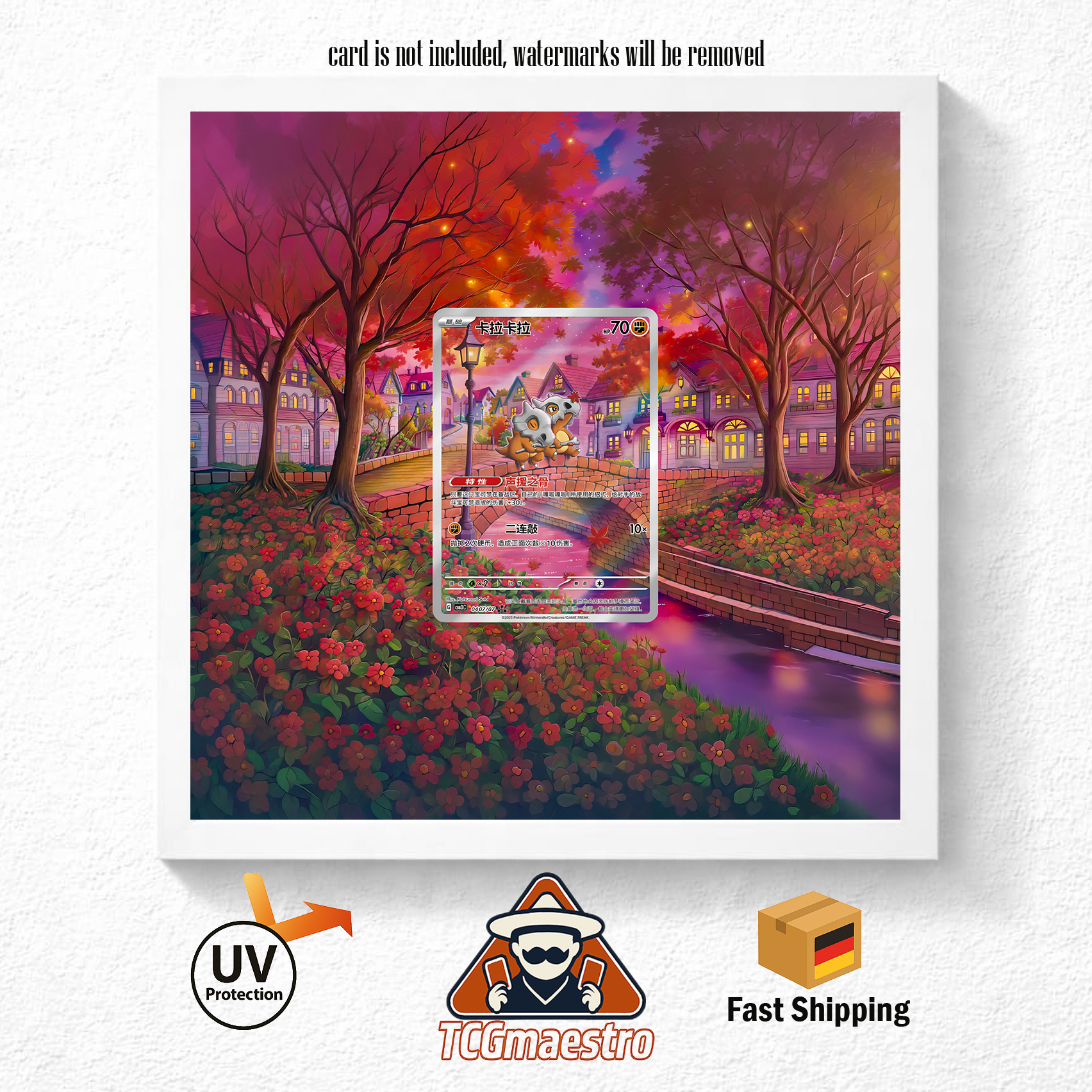 Bilderrahmen Pokémon Gem Pack Tragosso Cubone Display Art Frame