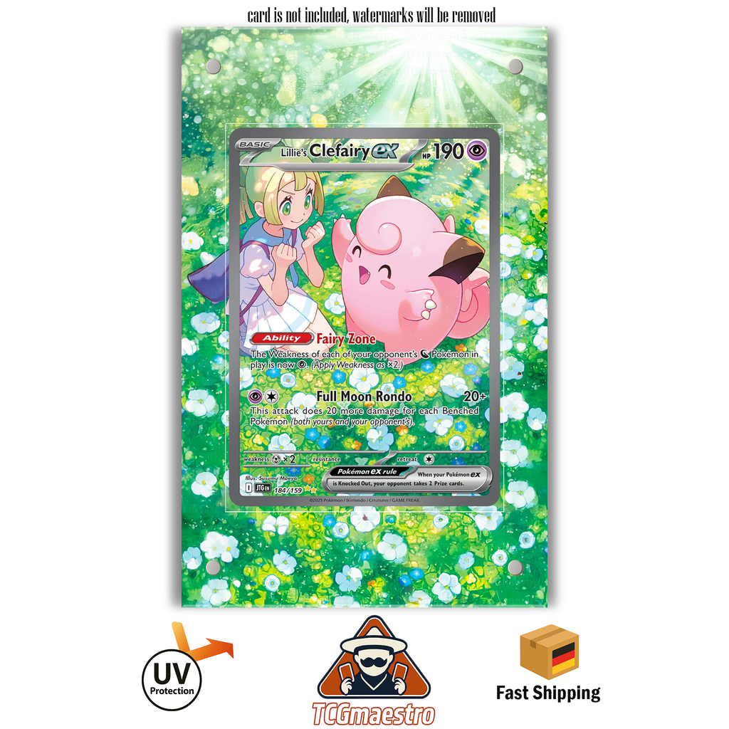 Piepi Clefairy JTG 184/159 Pokémon Extended Artwork Rahmen & Schutzhülle