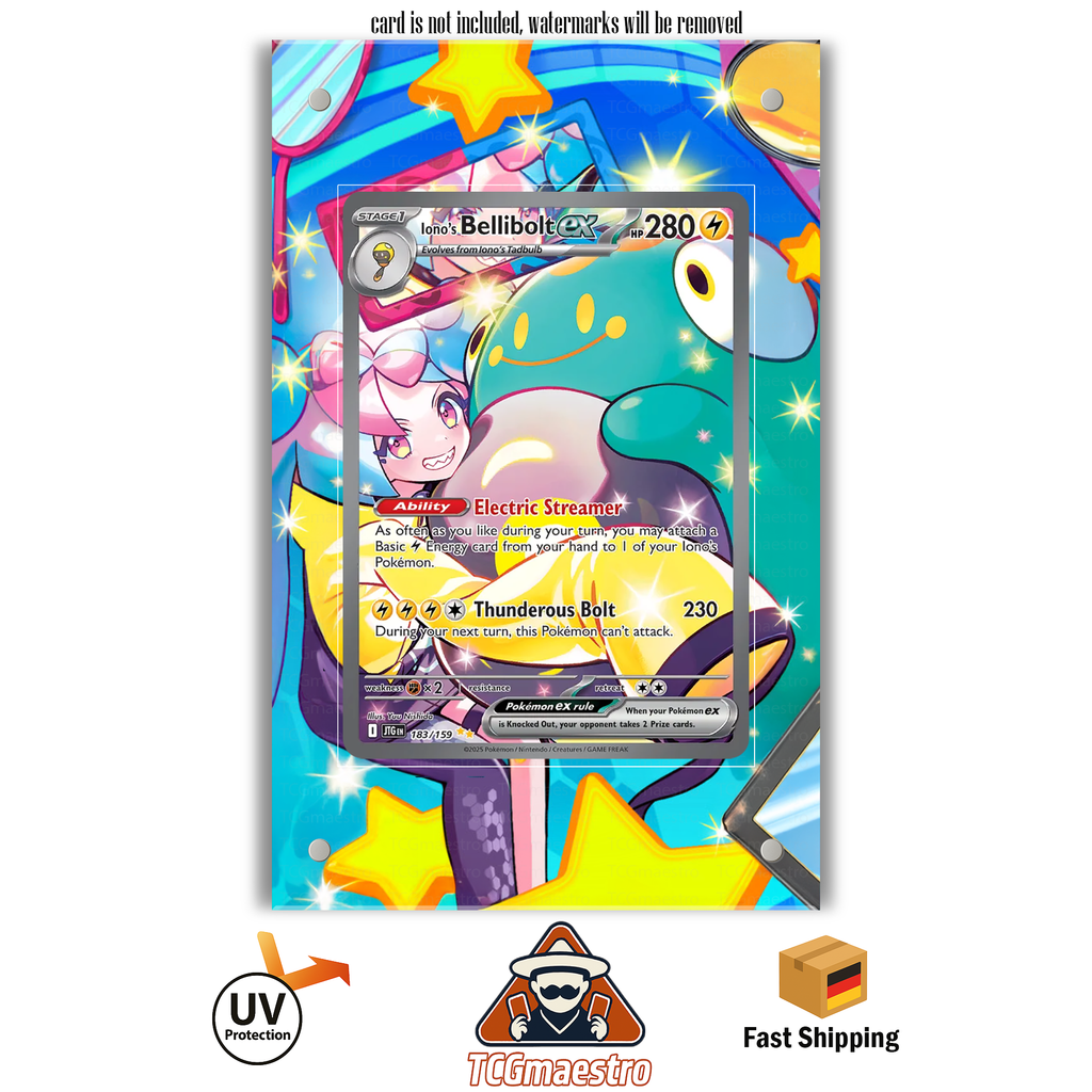 Wampitz Bellibolt JTG 183/159 Pokémon Extended Artwork Rahmen & Schutzhülle