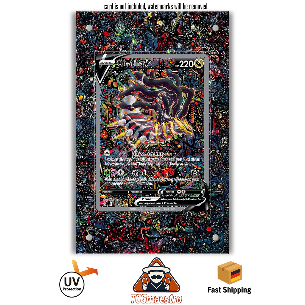 Giratina LOR 186/196 Pokémon Extended Artwork Rahmen & Schutzhülle