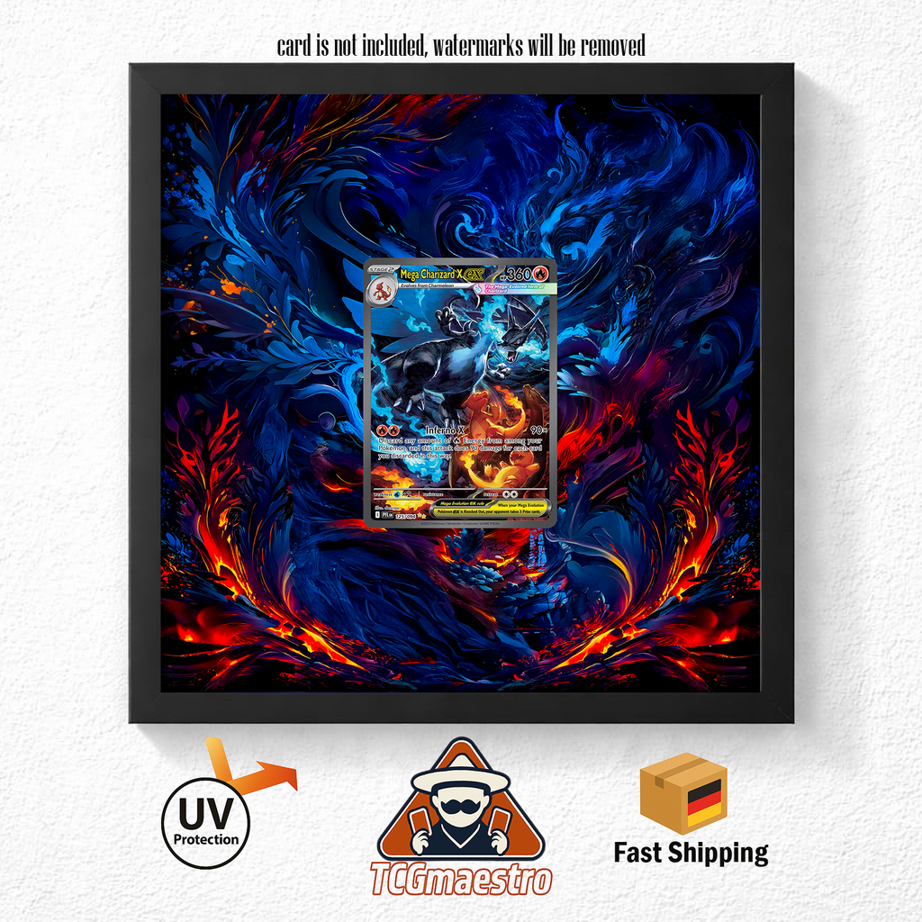 Bilderrahmen Pokémon Glurak Charizard PFL 125 Display Frame Extended Art