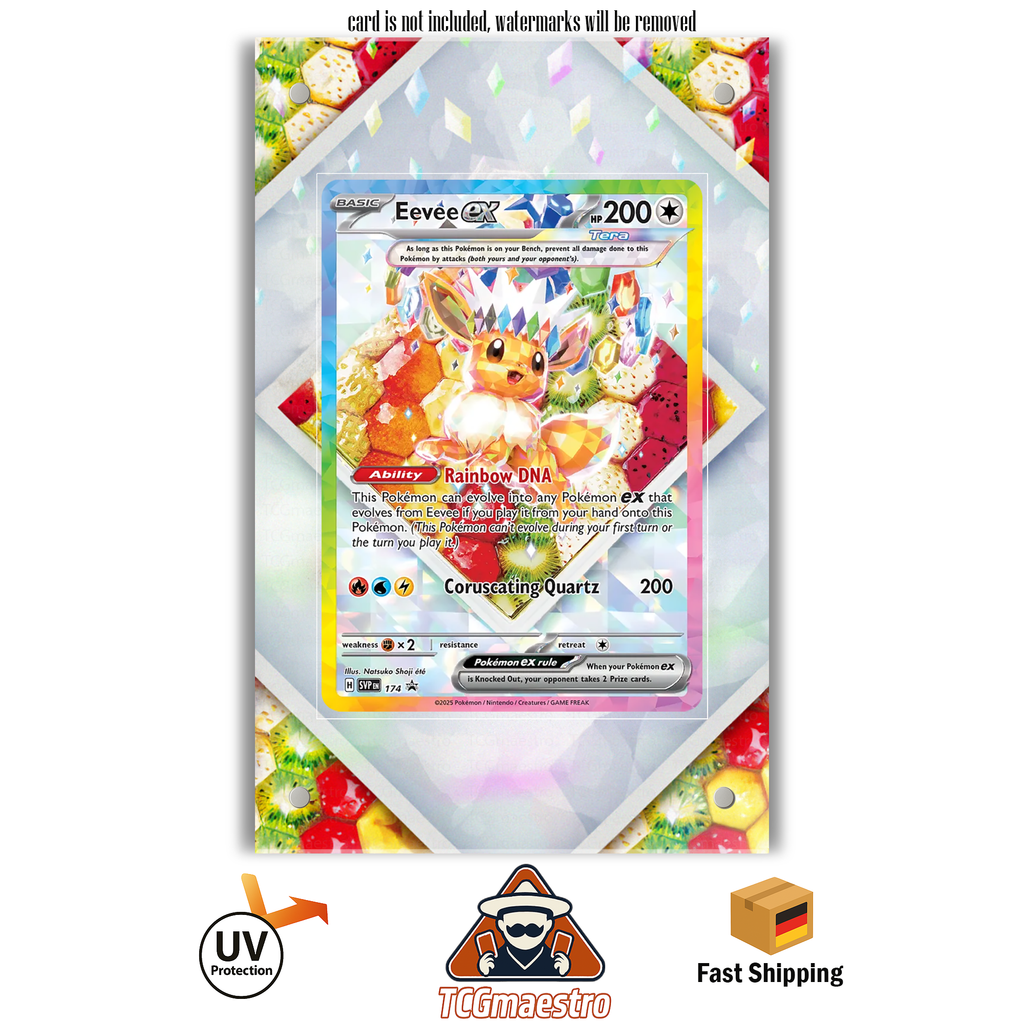 Evoli Eevee Promo 174 Pokémon Extended Artwork Rahmen & Schutzhülle