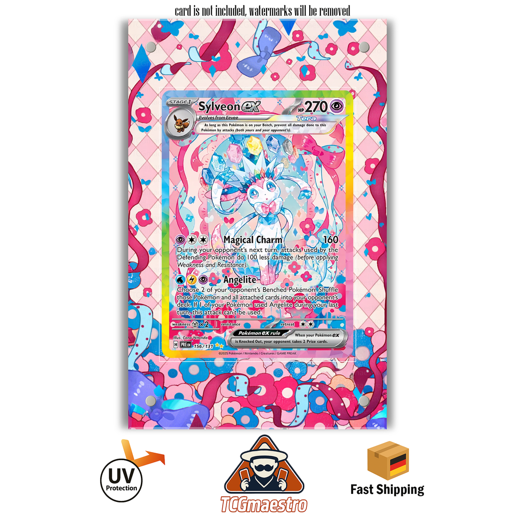 Feelinara Sylveon PRE 156/131 Pokémon Extended Artwork Rahmen & Schutzhülle
