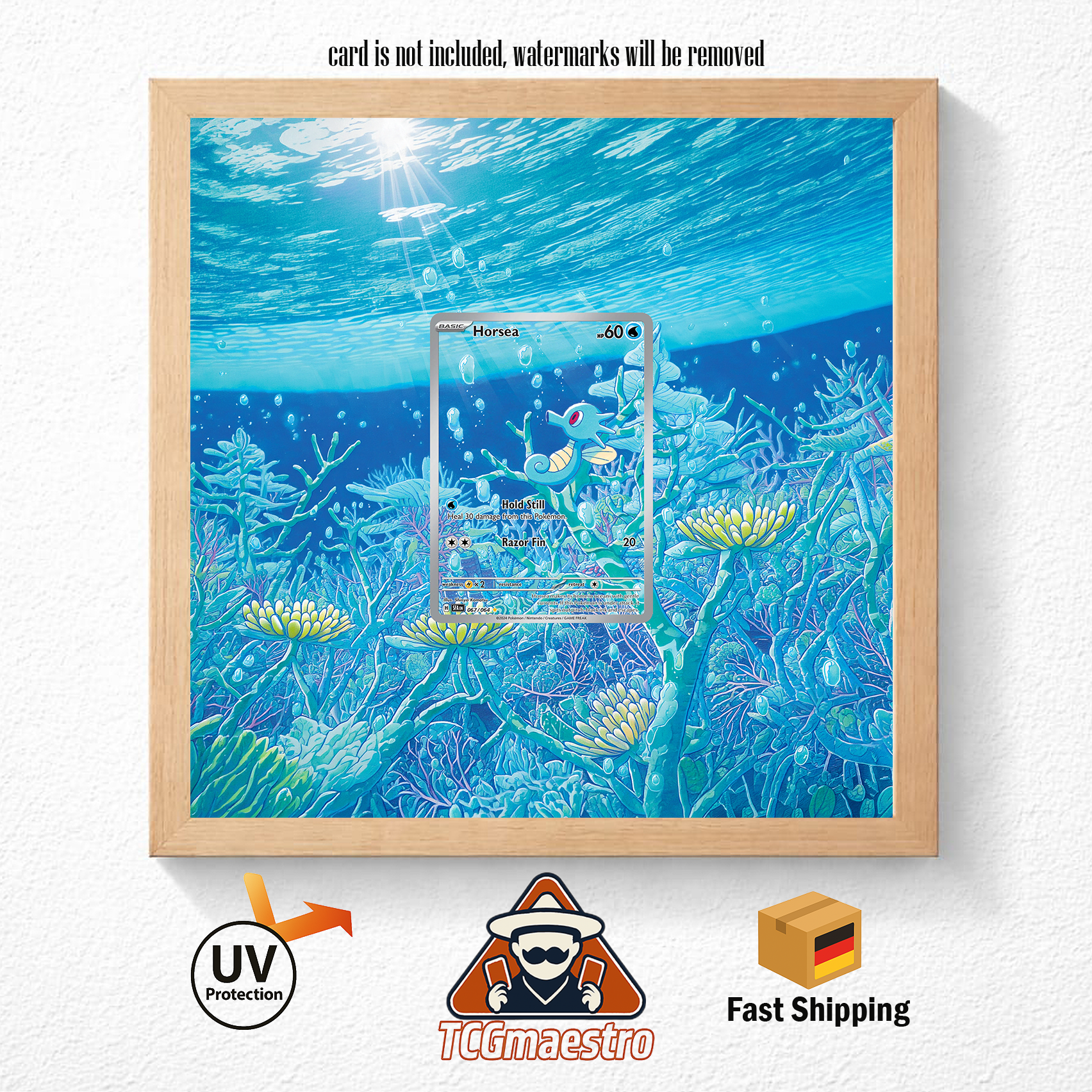 Bilderrahmen Pokémon Seeper Horsea SFA 067 Display Art Frame